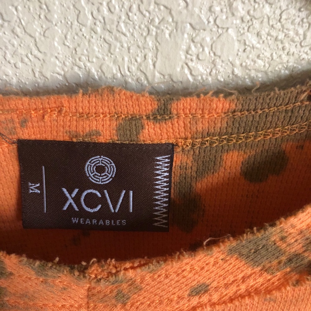XCVI II Orange Tie Dye Sweater Shirt Top - Picture 5 of 6